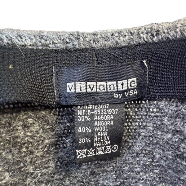 Vivante Womens Gray Wool Angora Blend Textured Bucket Hat