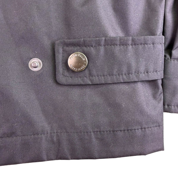 Perry Ellis Mens Black Polyester Zip-Up Jacket Lightweight Casual Fit Size L