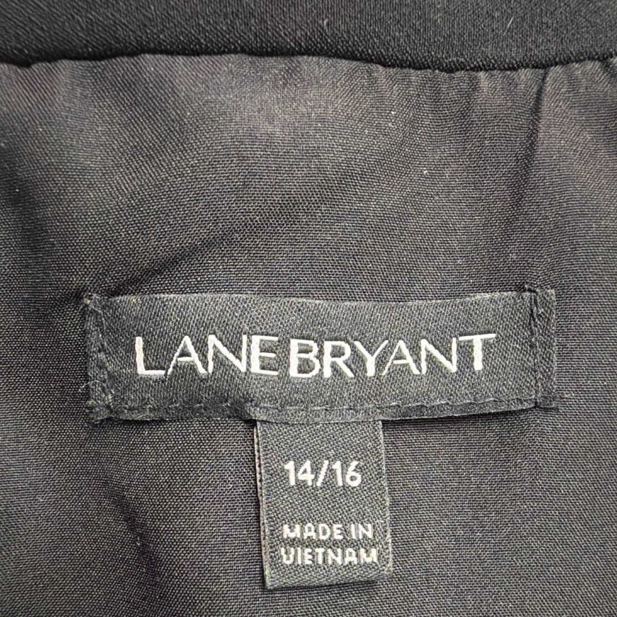 Lane Bryant Womens Black Flora Strech Blazer 3/4 Sleeve Tie Cuffs Size 14/16