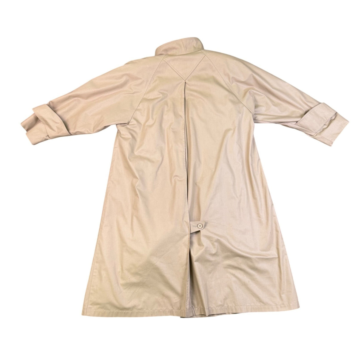 London Fog Women Beige Trench Coat With Button Embellishment Size 10 Petite