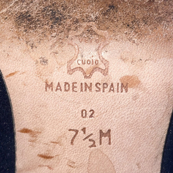 Evan-Picone Women’s Navy Closed-Toe Mid-Heel Slip-On Classic Pumps Size 7.5M