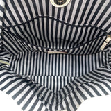 Kate Spade Women’s Ivory & Navy Leather Tassel Zipper Closure Tote Bag