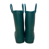 Mysoft Kids Teal Rubber With Handles Waterproof Rain Boots Size 9 