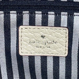 Kate Spade Women’s Ivory & Navy Leather Tassel Zipper Closure Tote Bag