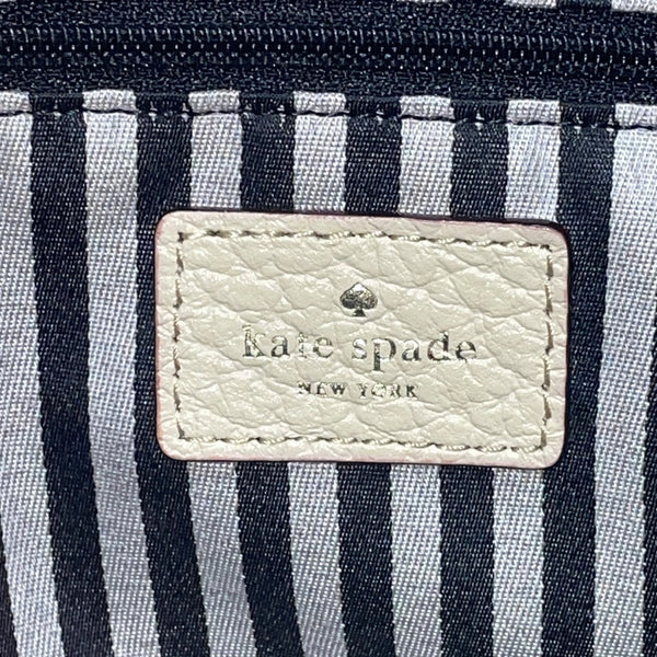 Kate Spade Women’s Ivory & Navy Leather Tassel Zipper Closure Tote Bag