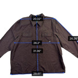Eddie Bauer Mens Dark Brown Cotton Long Sleeve Button-Up Shirt Casual Sz XXL