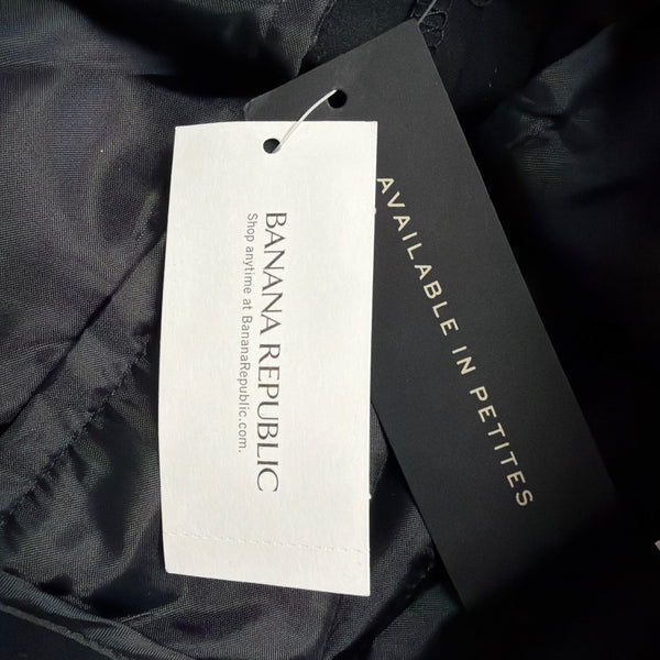 Banana Republic Womens Black Polyester Wide-Leg Crop Stretch Pants Size 6L New