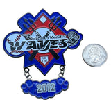 Palos Verdes Waves 2012 Baseball Trading Pin With Dangling Element Multicolor