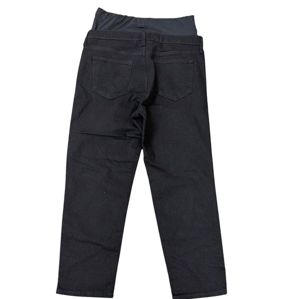 Gap Maternity Black Full Panel Relaxed Jeans Regular Stretch Sz 31/12
