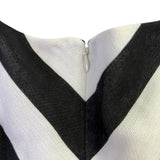 Ann Taylor Loft Womens Black & White Chevron Stripe Fit & Flare Dress Size 6P