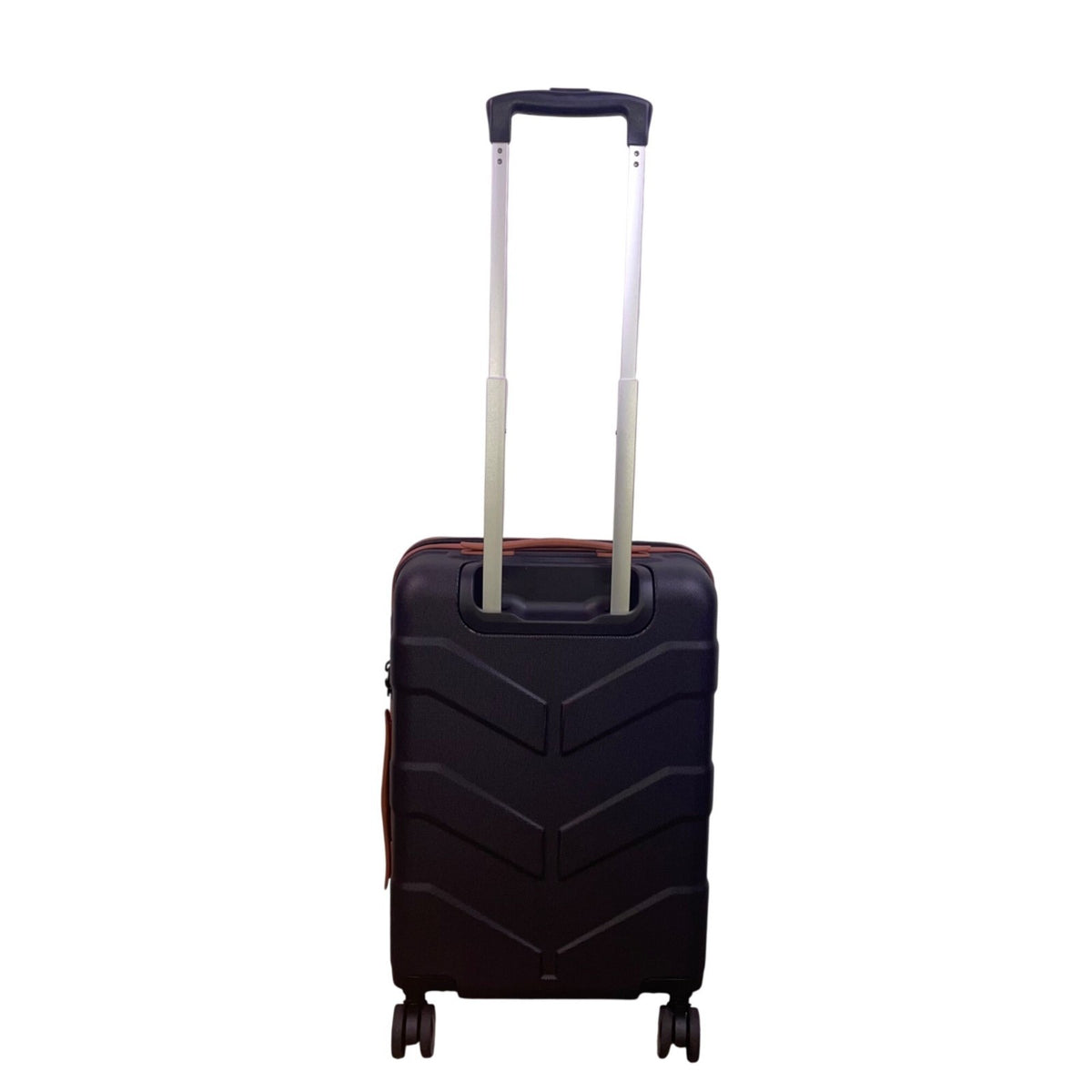 Tilymol Black & Orange Telescopic Handle TSA Lock Hard-Shell Spinner Luggage