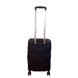 Tilymol Black & Orange Telescopic Handle TSA Lock Hard-Shell Spinner Luggage