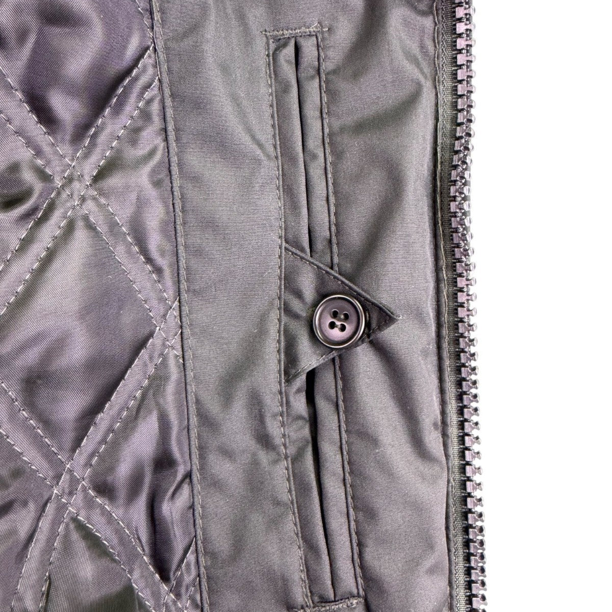 Perry Ellis Portfolio Mens Green Polyester Bomber Jacket Sherpa-Lined Collar Siz