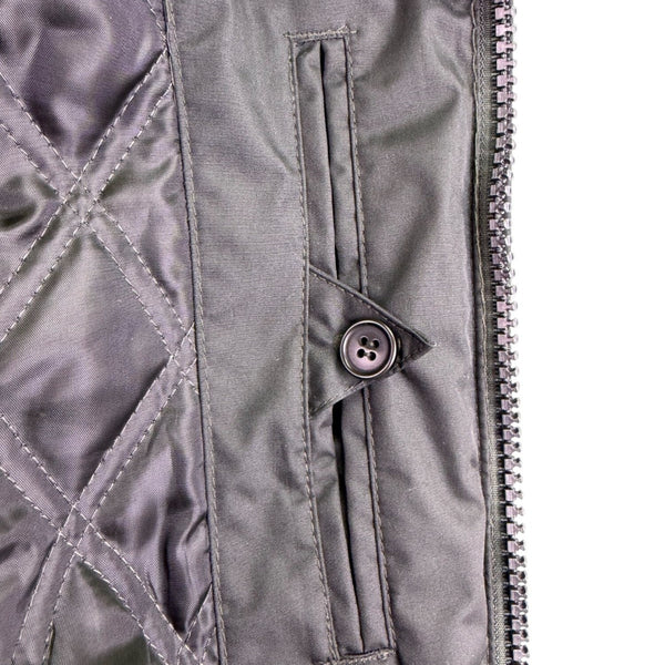 Perry Ellis Portfolio Mens Green Polyester Bomber Jacket Sherpa-Lined Collar Siz