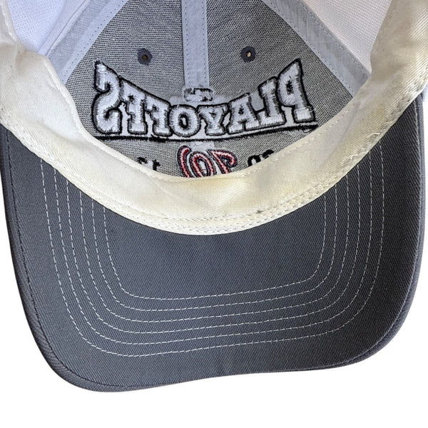 Washington Nationals 2012 Playoffs Adjustable Baseball Cap Gray & White Authenti