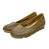 San Ou Women’s Brown Leather Casual Slip-On Shoes Size EU37/US6