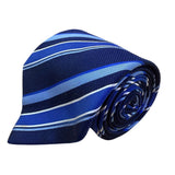 Nicole Ties Mens Blue Striped Silk Necktie Made In Italy Elegant Business Access