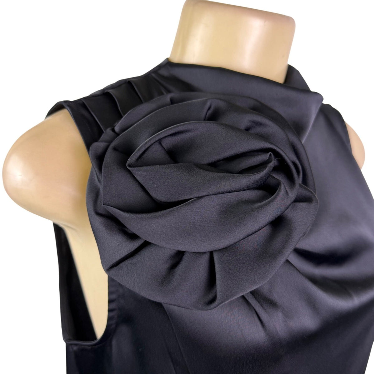 Future Collective Womens Black  Sleeveless Top Decorative Flower Sz XS