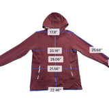Eddie Bauer Womens Red Hooded Full-Zip Jacket Faux Fur Lining Size XL