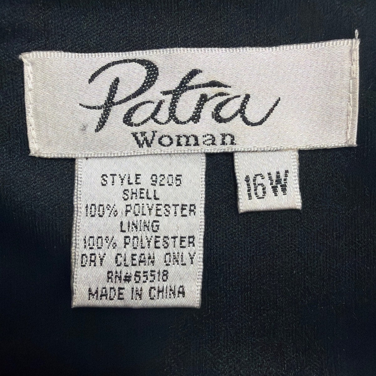 Patra Womens Black Polyester Tiered Cocktail Dress Embellished V-Neck Size 16W