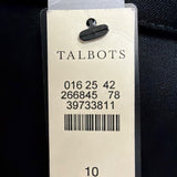 Talbots Womens Black Polyester/Rayon Straight-Leg Hollywood Pants Size 10