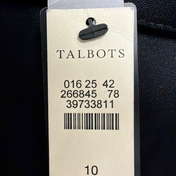 Talbots Womens Black Polyester/Rayon Straight-Leg Hollywood Pants Size 10