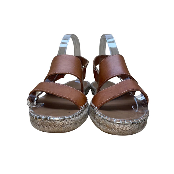 Maypol Handmade In Spain  Women’s Brown Leather Espadrille Moos Sandals Size 39