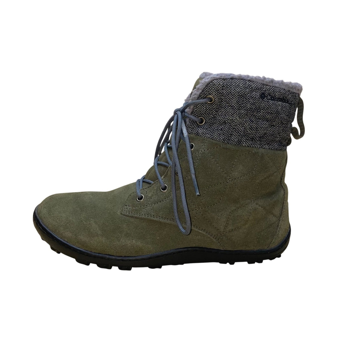 Columbia Women’s Green Faux Fur Lined Suede Lace-Up Winter Boots Size 10
