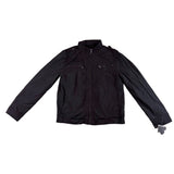 Emanuel Ungaro Mens Black Jacket With Zipped Pockets & Striped Lining Size M