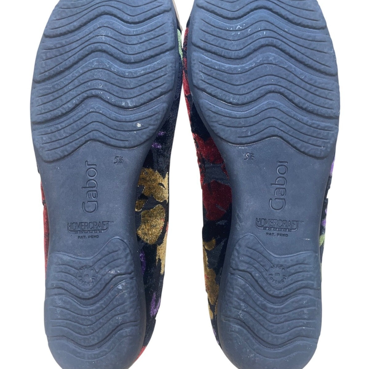 Gabor Women’s Black Multicolor Floral Pattern Patent Toe Ballet Flats Sz 5.5