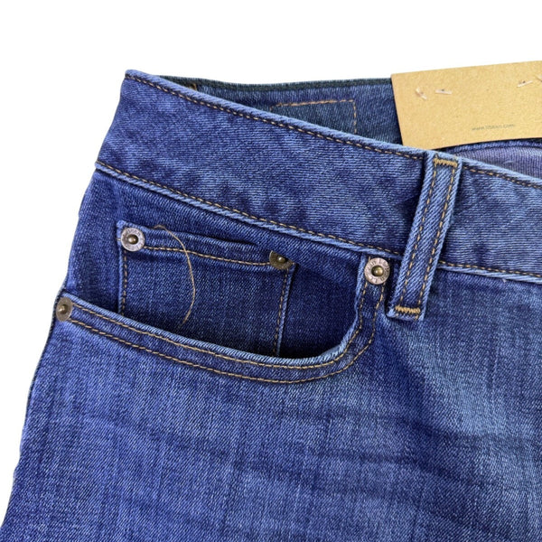 L.L. Bean Womens Blue Cotton Blend Straight Leg Jeans Favorite Fit Size 14 R