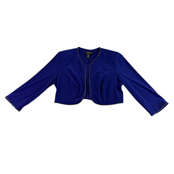 R&M Richards Womens Royal Blue 2-Piece Sleeveless Dress & Jacket Size 10