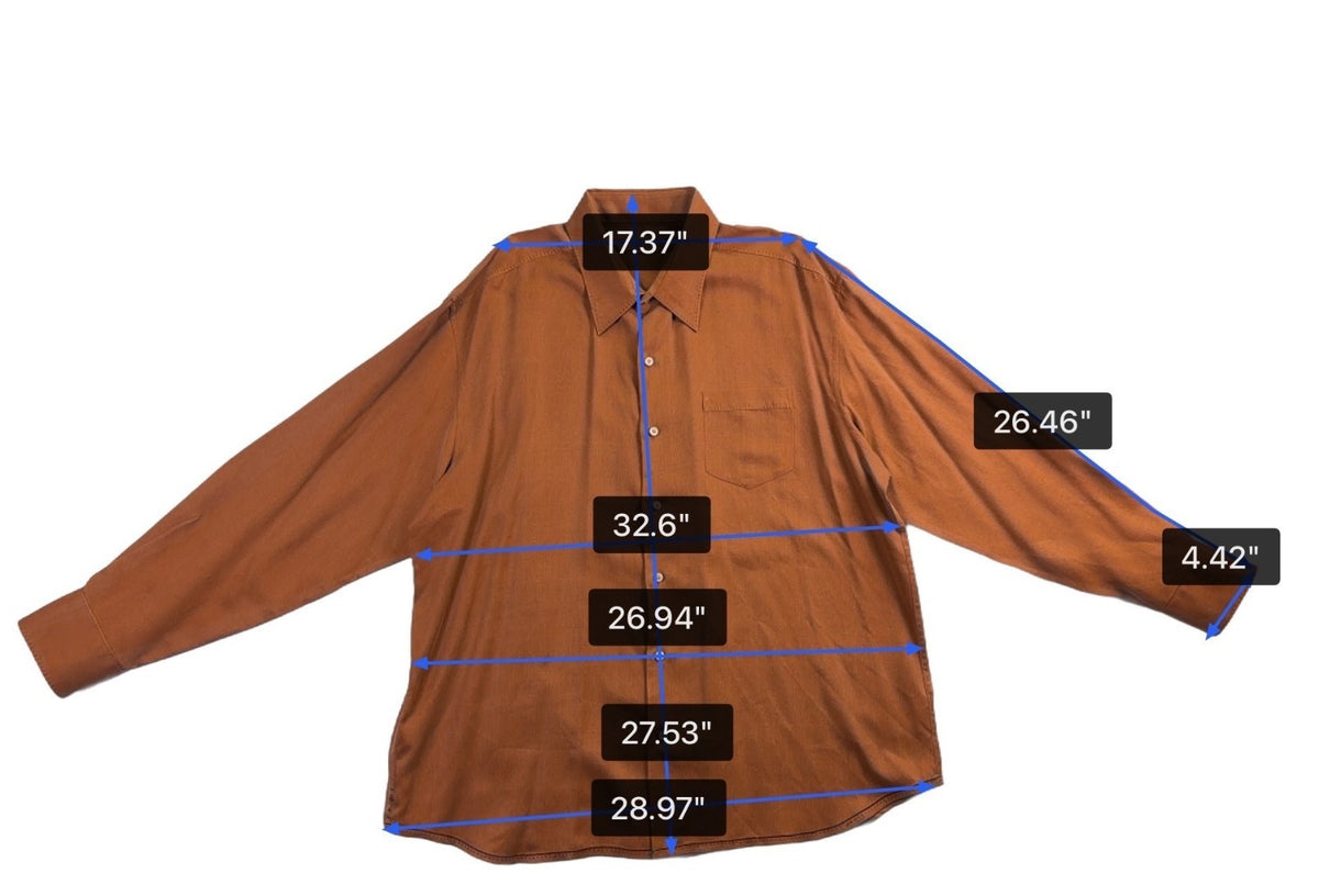 Tommy Bahama Mens Brown Button-Up Long Sleeve Shirt Size XXL