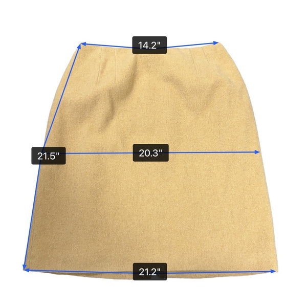 David N Womens Camel 100% Camelhair Knee Length Skirt Made In Romania Size 10