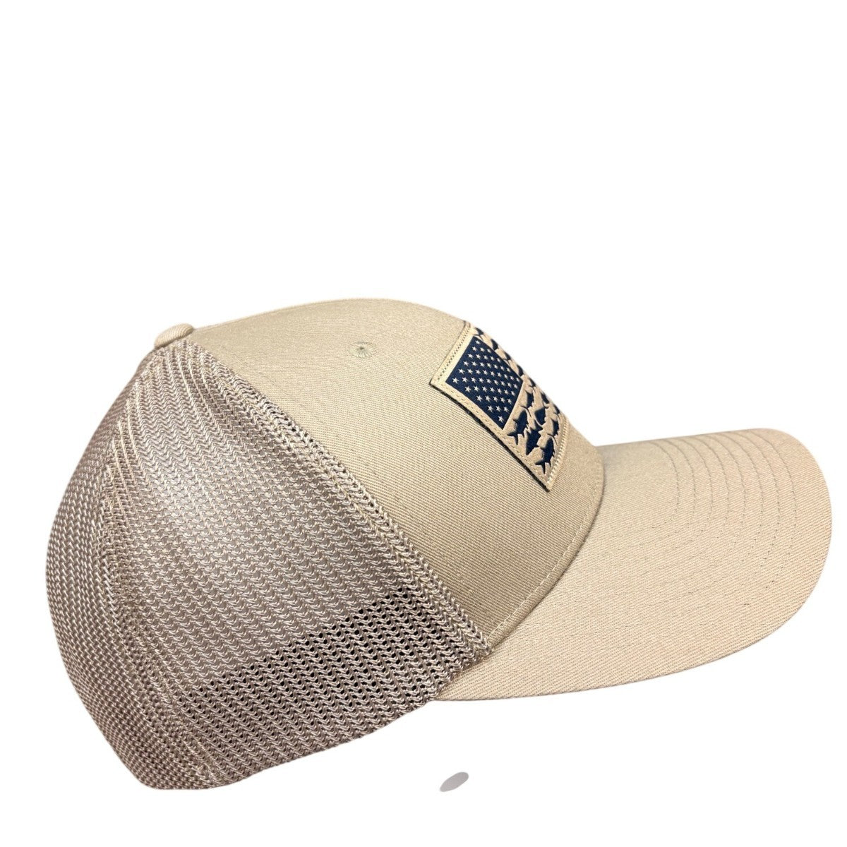 Columbia Unisex Beige Mesh American Flag Outdoor Performance Cap Sz S/M