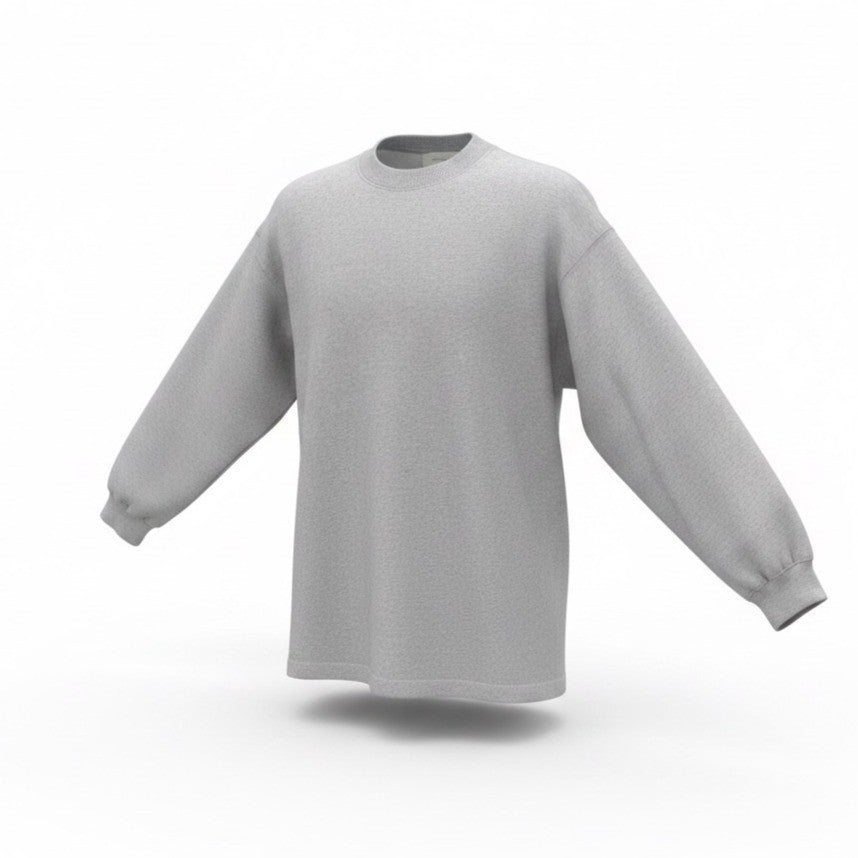 Fear Of God Essentials Mens Gray Crewneck Sweatshirt Logo Pullover Casual Size L