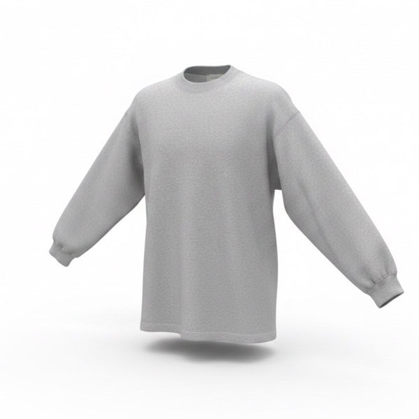 Fear Of God Essentials Mens Gray Crewneck Sweatshirt Logo Pullover Casual Size L