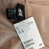 H&M Womens Taupe Strapless Ruffle Dress Size 12 New
