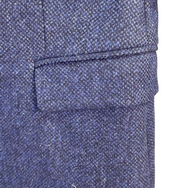 Zara Basic Womens Navy Cotton Blazer Single Button Lined Slim Fit Size M