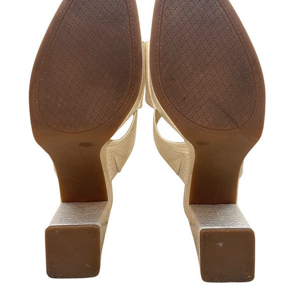 Jessica Simpson Women’s White Faux Croc Skin Platform High Heel Sandals Sz 10M