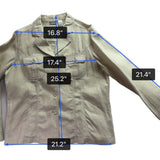 Chicos Womens Beige Linen Button-Up Jacket Two Pockets Casual Size 2