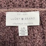 Lucky Brand Womens Brown V-Neck Ribbed Sweater Size L