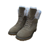 UGG Australian Shepherd Women’s Brown Suede & White Wool Mina Boots Size M6/L7