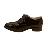 Kokko Women’s Black Patent Leather Oxford Lace Up Formal Brogue Shoes Size 7