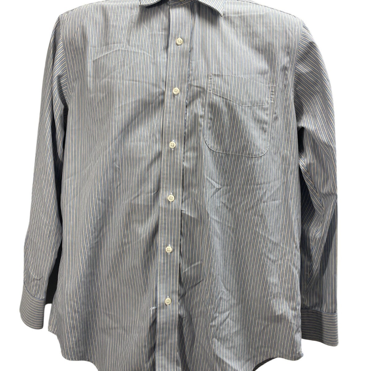 Ralph Lauren Mens Classic Fit Blue & White Striped Dress Shirt Sz 15.5 (32/33)