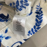 Industry Women's White With  Blue Floral Print Button Up Shirt Sz  XS- NWT