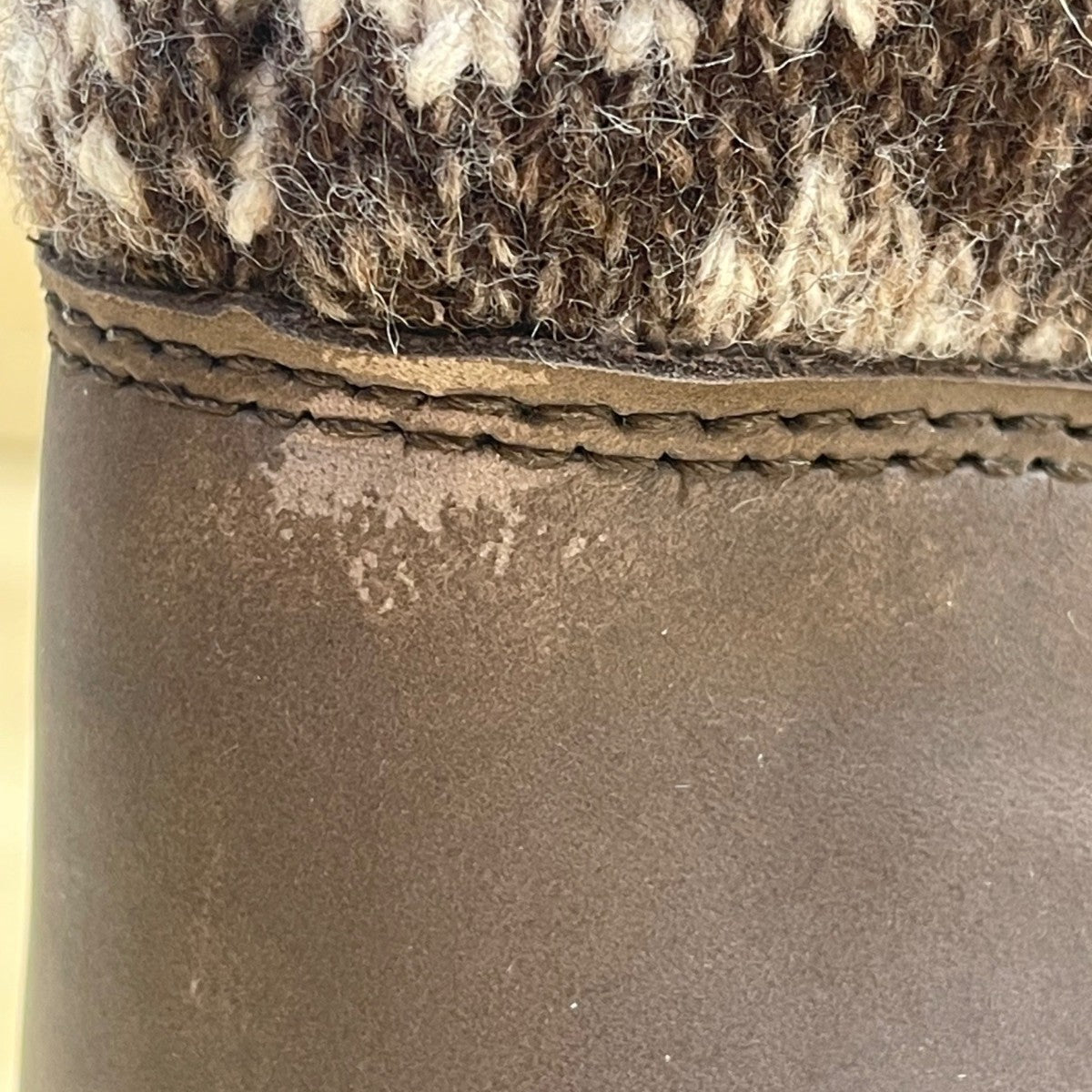 Martino Women’s Brown Leather Knit Pattern Lace-Up Doubletex Winter Boots Sz 11