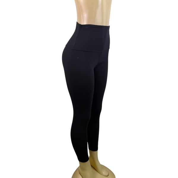 CRZ Yoga Womens Black High-Waist Stretch Leggings Nylon & Lycra Size XL - New