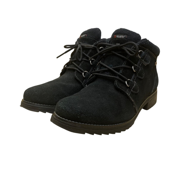 Sporto Women’s Black Suede Waterproof Polartec Lace-Up Ankle Boots Size 6.5M