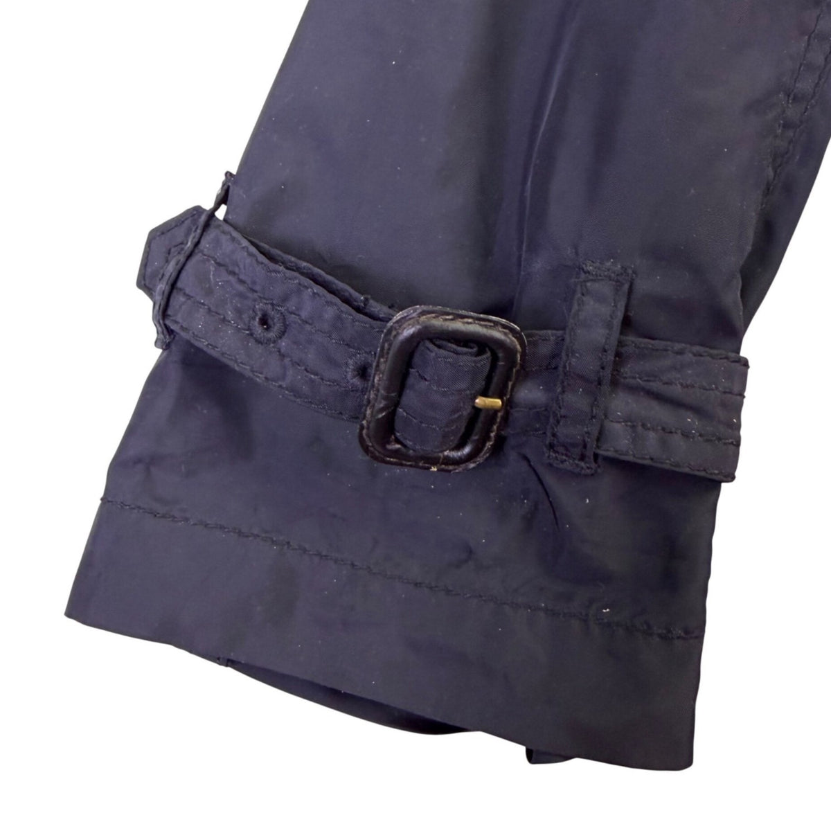 Banana Republic Womens Navy Trench Coat Polyester Fabric Belt Tie Petite Size S